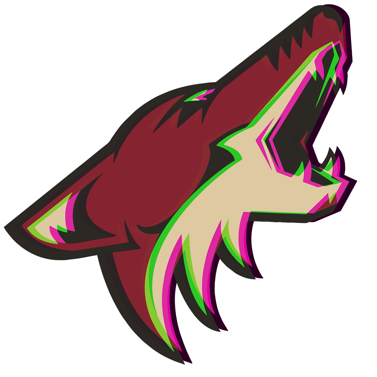 Phantom Arizona Coyotes logo vinyl decal